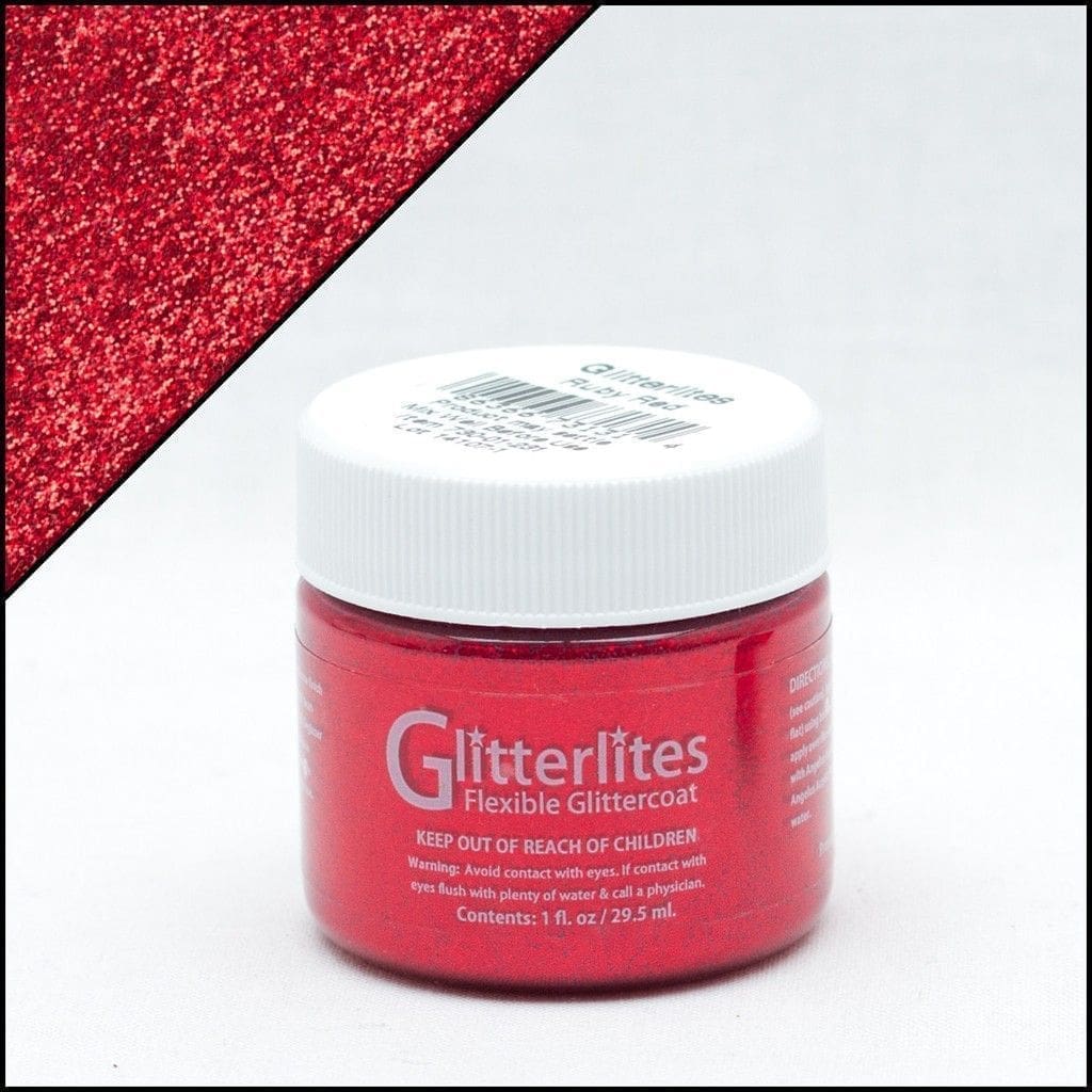 Angelus Brand - Glitterlites leerverf - Ruby Red - Sneaker Essentials