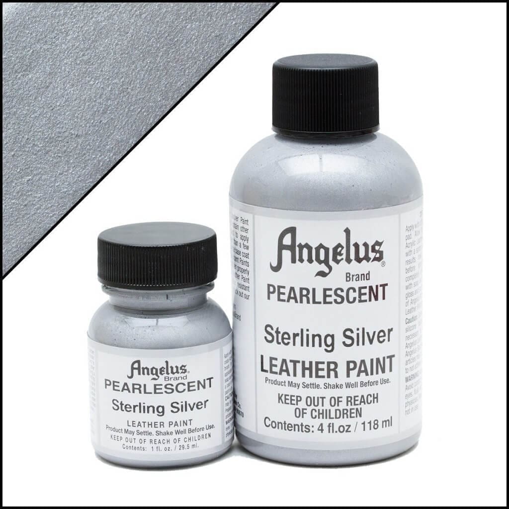 Angelus Brand - Parelmoer Leerverf - Sterling Zilver - Sneaker Essentials