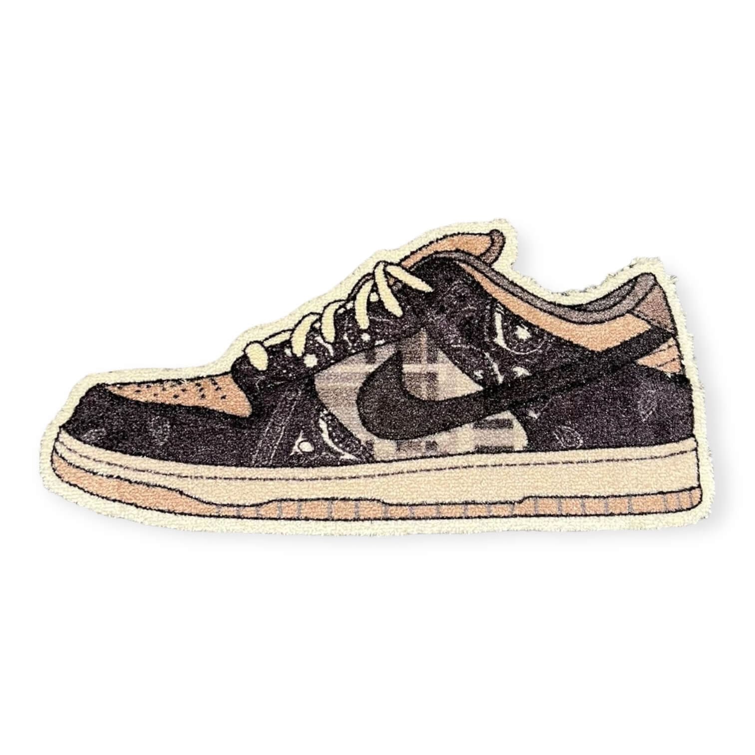 Sneaker Essentials - Cutout vloerkleed - Dunk Lo SB - Travis Scott Bandana Small - Sneaker Essentials