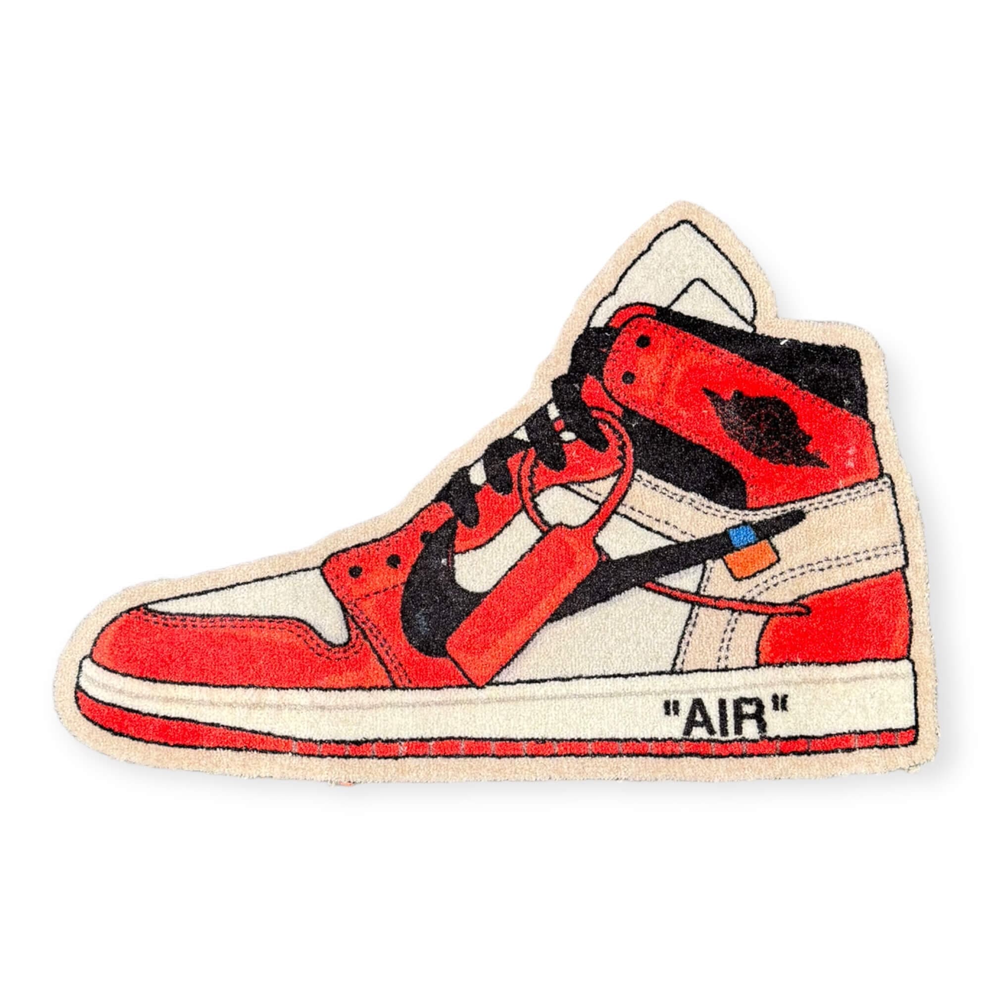 Sneaker Essentials - Cutout vloerkleed  - Jordan 1 Hi - Off White Chicago Small - Sneaker Essentials