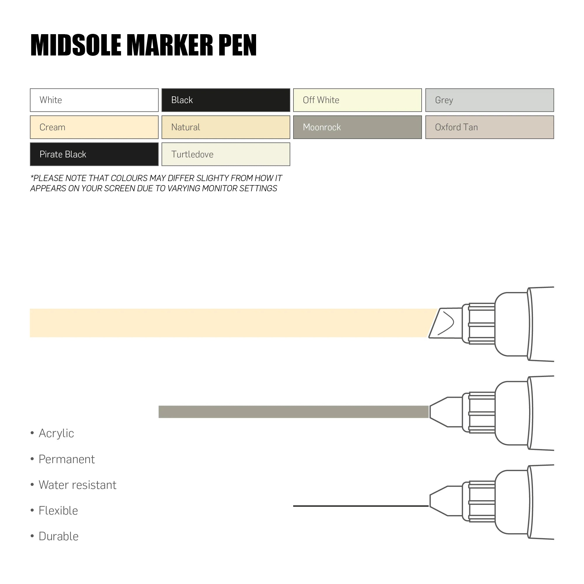 SneakersER Premium Midsole Paint Marker - 10mm wit - Sneaker Essentials
