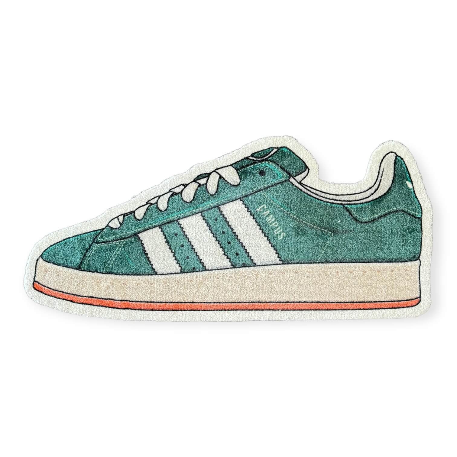 Sneaker Essentials - Cutout vloerkleed - Adidas Campus 00s - Green Medium - Sneaker Essentials