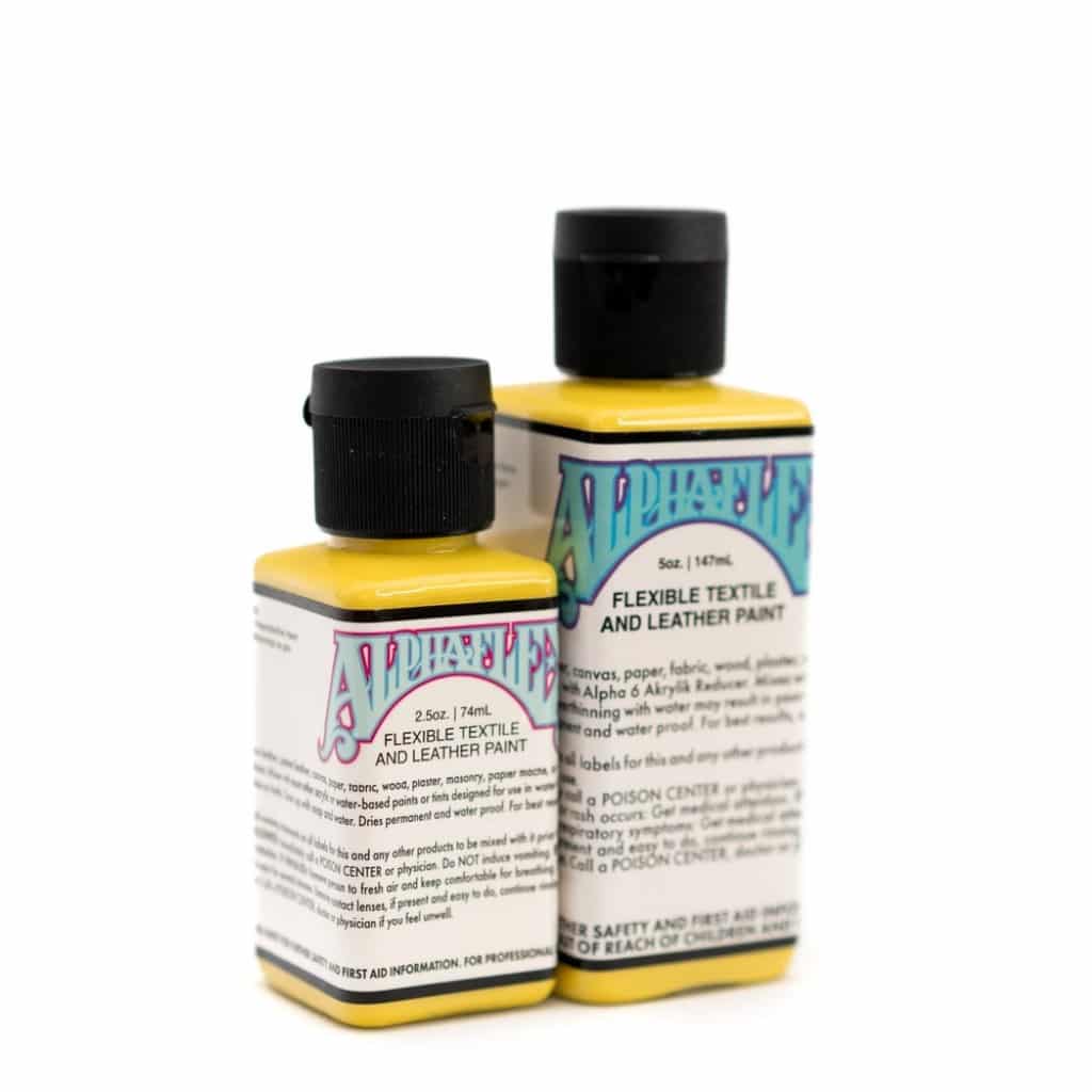 Alpha 6 - Alphaflex flexibele textiel- en leerverf - Alpha geel