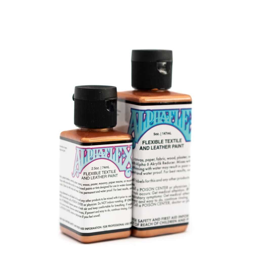Alpha 6 - Alphaflex flexibele textiel- en leerverf - Metallic brons