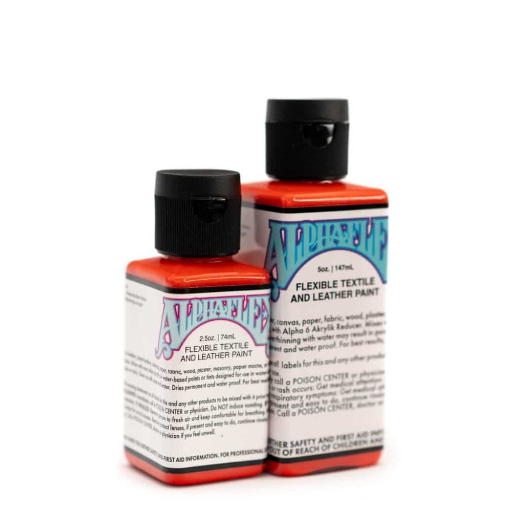 Alpha 6 - Alphaflex flexibele textiel- en leerverf - Vermilion