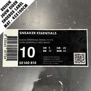 Gepersonaliseerde shoebox matenlabel mat - maak jouw eigen vloerkleed! - Sneaker Essentials