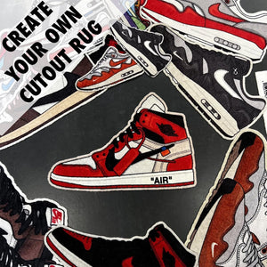 unieke sneaker vloerkleed